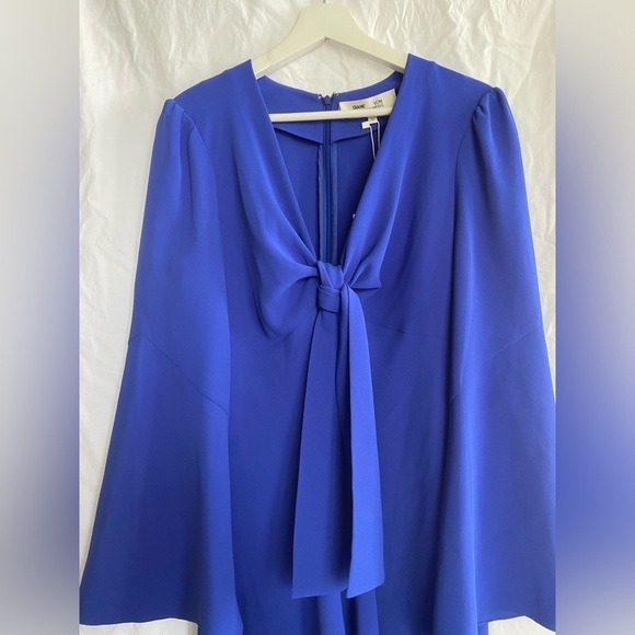 Diane von Furstenberg Tie Front Mini Crepe Dress Size 10 NEW - Picture 10 of 16